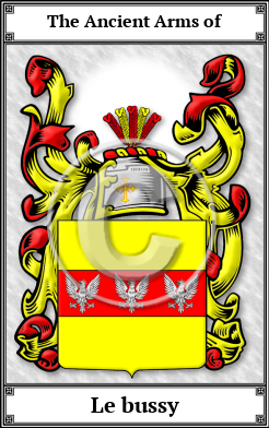 Le bussy Family Crest Download (JPG)  Book Plated - 150 DPI